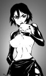 black_and_white black_hair breast_sucking evilash evilash_(artist) goth