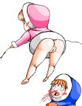 bottomless ice_climber nana_(ice_climber) nosebleed popo_(ice_climber) super_smash_bros. zeeman_(artist)