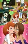 bonnie_rockwaller cleavage kim_possible kimberly_ann_possible kissing shadman shego yuri