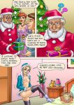  amanda_(seducedamanda) christmas christmas_turkey comic grandfather grandfather_and_granddaughter grandpa_(seducedamanda) incest santa_costume seducedamanda stockings 