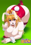  animal_ear animal_ears beckoning bimbo breasts bunny_tail bunnygirl bunnysuit cleavage cosplay detached_collar diva_mizuki gravion high_heels hips huge_breasts jyubei neck_tie nipple_slip orange_hair tachibana_mizuki tail wide_hips wrist_cuffs 