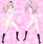 bra bra_and_panties danganronpa danganronpa_(series) junko_enoshima panties pichuthepantser print_bra print_underwear printed_panties underwear