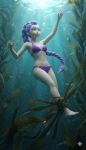 1girl ai_generated asphyxiation barefoot bikini blfellows cheek_bulge drowning feet female kpop_demon_hunters netflix peril puffy_cheeks rumi_(kpop_demon_hunters) solo sony_pictures_animation tagme underwater underwater_peril