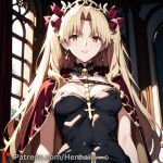 1girl 1girls ai_generated big_breasts breasts dress ereshkigal_(fate) henhalla solo_female young younger_female