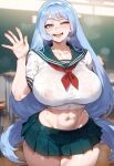 1girl 1girl ai_generated blue_hair curvy curvy_female long_hair my_little_pony:_friendship_is_magic nejire_hadou