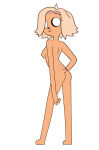 1girl 1girl 2020 absurd_res adventure_time anthro ass bear blonde_hair breasts bronwyn_(adventure_time) canid canine canis cartoon_network domestic_dog dr._pizza_boi fur hair hand_on_hip high_res horn hybrid inkershike looking_at_viewer looking_back mammal nipples nude posed rainicorn rear_view side_boob simple_background small_tail smile smiling_at_viewer standing tail tan_body tan_fur white_background