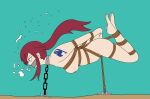 1girl 2020 arms_behind_back asphyxiation bondage bubble chains collar drowning erza_scarlet fairy_tail gag gagged hogtie iron_ball metal_collar nipples nude ocean panic ponytail puffo_(artist) red_hair rope rope_bondage struggling tape_gag taped_mouth tattoo underwater uwlover