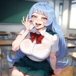 1girl 1girl ai_generated blue_hair curvy curvy_female long_hair my_little_pony:_friendship_is_magic nejire_hadou