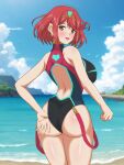 1girl 1girl 1girl 2d alluring big_breasts big_breasts female_focus female_only feminine flagman_11 flagman_11_(artist) heroine milf nintendo one-piece_bikini pyra swimsuit tagme xenoblade_(series) xenoblade_chronicles_2