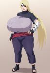 ai_generated blonde_hair breast_expansion gigantic_breasts naruto_shippuden nii_yugito self_upload stable_diffusion very_long_hair