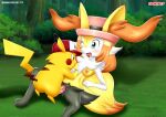 1girls ash_ketchum ashchu bbmbbf braixen palcomix penis_in_pussy pikachu pokemon pokemon_(species) pokepornlive satoshi_(pokemon) serena_(pokemon) transformation