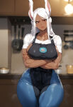 1girl dark-skinned_female dark_skin miruko my_hero_academia rabbit_ears rabbit_girl rumi_usagiyama white_hair