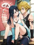 1boy 1girl black_hair blonde_hair cleavage crossover cum cum_in_pussy final_fantasy_viii meliodas nanatsu_no_taizai penis_in_pussy rinoa_heartilly sex vaginal vaginal_penetration vaginal_sex