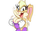 1girl 1girl 2021 anthro breasts buckteeth clothing dr._pizza_boi flashing gloves handwear inkershike lagomorph leporid lola_bunny looney_tunes mammal nipples rabbit simple_background teeth the_looney_tunes_show warner_brothers white_background