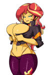 1girl bedroom_eyes big_breasts braless breast_hold breast_squish breasts choker cleavage equestria_girls female_only friendship_is_magic hasbro high_res huge_breasts jacket my_little_pony navel no_bra older older_female open_clothes panties reiduran seductive_smile sensual smile solo_female sunset_shimmer teasing thighs thong toned transparent_background underwear whale young_adult young_adult_female young_adult_woman