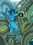 1boy 1girl 2017 alien alien_humanoid armor ass beak bedroom_eyes blue_body blue_hair blue_skin breasts cartoon_network cephalopod clothed clothing coleoid crossover crossover_ship decapodiform duo female feral fin gem gem_(species) gezora grey_body grey_skin hair half-closed_eyes hat headgear headwear humanoid humanoid_on_feral interspecies jamie_(steven_universe) kaiju lapis_lazuli_(gem_species) lapis_lazuli_(steven_universe) love male male/female mantle_(mollusk) marine mollusk monster narrowed_eyes pupils red_eyes romantic romantic_couple sea seductive short_hair skimpy slit_pupils smile sonson-sensei steven_universe teeth tentacle thong toho underwater underwear undressing water yellow_sclera zoophilia