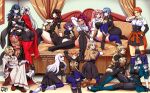 6+girls alluring annette_fantine_dominic ass asymmetrical_hair bedroom belt bernadetta_von_varley big_breasts black_hair blonde_hair blue_eyes brown_hair byleth_(fire_emblem) byleth_(fire_emblem)_(female) cape catherine_(fire_emblem) choker cleavage clothes_pull deep_skin dorothea_arnault edelgard_von_hresvelg fire_emblem fire_emblem:_three_houses garreg_mach_monastery_uniform grabbing_another's_ass green_belt green_jacket groping hair_ribbon hilda_valentine_goneril ingrid_brandl_galatea jacket jadenkaiba leonie_pinelli lysithea_von_ordelia marianne_von_edmund medium_breasts mercedes_von_martritz multiple_girls nintendo pantyhose patterned_legwear petra_macneary purple_eyes purple_ribbon red_cape red_pantyhose ribbon shamir_nevrand shirt short_hair shorts side_cape small_breasts smile stockings teal_hair teasing thick_thighs thighs white_hair yuri