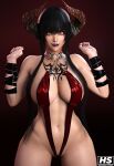 1girl 1girl 1girl 3d alluring big_breasts bikini eliza_(tekken) female_only hagiwara_studio horns namco sling_bikini swimsuit tagme tattoo tekken tekken_7 vampire