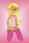 1futa 1girl balls big_penis blonde_hair breasts cartoon_network clothed clothing dakota_(tdi) erection fresh_tv futa_only futanari human kneel light-skinned_futanari light_skin long_hair masturbation mostly_clothed penis solo_futa tan_body tan_skin teletoon tjlive5 total_drama:_revenge_of_the_island total_drama_island