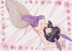 1990s_(style) 1girl alluring animal_ears bishoujo_senshi_sailor_moon black_hair detached_collar fake_animal_ears high_res hotaru_tomoe playboy_bunny rabbit_ears rascal_(n119) retro_artstyle sailor_saturn short_hair wrist_cuffs