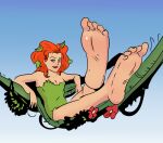 1girl barefeet barefoot batman batman_(series) dc_comics dc_comics dc_universe feet_fetish feet_focus foliage foot_fetish foot_focus orange_hair pamela_isley poison_ivy poison_ivy_(dcau) redhead soles teasing_with_feet toes zahog