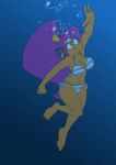 1girl aquaglubs drowning female shantae shantae_(character) solo underwater water_torture wayforward