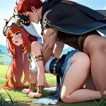 1boy 1boy1girl 1girl 1girls ai_assisted ai_generated astardt crying genshin_impact nilou_(genshin_impact) pussy rape red_hair sex sex_from_behind vaginal vaginal_penetration vaginal_sex