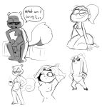 1girl 4girls anthro aunt_maire bikini breasts casual cigarette dawn_of_the_croods depressed drpizzaboi drpizzaboi1 eep_crood grin inker_comics inkershike kneel mammal multiple_girls nickelodeon nipples nude nude_female one_eye_closed pop_team_epic rodent sad sandy_cheeks sciurid smile smiling_at_viewer smoking spongebob_squarepants spongebob_squarepants_(series) straight_hair tagme the_croods