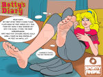 1girl archie_comics barefeet barefoot betty_and_veronica betty_cooper blonde blonde_hair feet feet_fetish feet_focus flats foot foot_fetish foot_focus smelly_feet soles sportyanime stinky_feet sweaty_feet toes