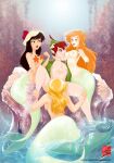 1boy 1girl 3_girls arika_(peter_pan) atlanteia black_hair blonde_hair breast_sucking breasts brown_hair cherrycream799 disney male mermaid navel orange_hair penelope_(peter_pan) peter_pan_(character) peter_pan_(disney) sex