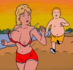 big_breasts bobby_hill cameltoe clothing_malfunction erect_nipples king_of_the_hill luanne_platter shorts thighs