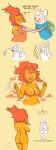 adventure_time animal_ears ass bear_ears blush breasts bubble_butt closed_eyes comic cover_up embarrassing finn_the_human flame_princess funny jewelry long_hair looking_down necklace nipples red_hair surprise