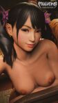 alluring black_hair breasts brown_eyes foulveins ling_xiaoyu namco nude on_couch tekken twin_tails