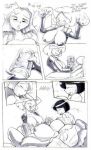 alex_(totally_spies) clover_(totally_spies) comic cum cumshot jerk_off monochrome onahole sam_(totally_spies) totally_spies