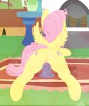 butt cutie_mark dildo dimwitdog equine female fluttershy_(mlp) friendship_is_magic from_behind gif hair hetero horse insertion male masturbation my_little_pony nude pegasus penetration pony pussy sex_toy solo spreading vaginal vaginal_penetration wings