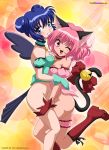  2_girls aizawa_mint character_request female/female female_only mint_aizawa palcomix pink_hair tokyo_mew_mew yuri yuri_haven 