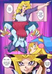 3_girls 3girls afrobull dark_magician_girl harpie_lady konami mai_valentine tagme yami_yugi yu-gi-oh! yuu-gi-ou_duel_monsters