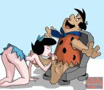 ass_up betty_rubble black_hole_sun breasts_out cartoonza.com erection fellatio fred_flintstone oral rear_view the_flintstones