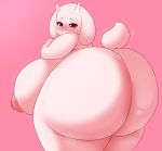 1_girl 1girl anthro anthro_only areola areolae_slip artist_request ass ass_bigger_than_head big_ass big_breasts big_butt breasts breasts_bigger_than_head female_only furry huge_ass huge_breasts huge_butt looking_at_viewer looking_back looking_back_at_viewer milf naked naked_female nipples nude nude_female pink_background simple_background solo_anthro solo_female tail tail_tuft toriel undertale undertale_(series)