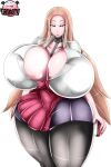  brown_hair earrings gigantic_ass gigantic_breasts green_eyes grimotk hourglass_figure oleana_(pokemon) pokemon 