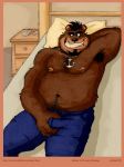 armpits bear chubby furry grabbing_penis hairy hairy_armpit jerbear_(rthur) jeremy_quiroga_(rthur) looking_at_viewer male original original_character rthur rthur_(artist) solo