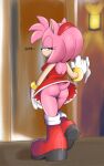  1girl amy_rose artist_name ass breasts female fur furry green_eyes neo_x6 sega sonic_(series) sonic_the_hedgehog_(series) 