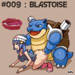  1female 1girl all_fours blastoise bottomless cum cum_in_pussy cum_inside dawn dawn_(pokemon) doggystyle female female_human female_human/male_pokemon from_behind hikari_(pokemon) human/pokemon internal interspecies male_pokemon no_panties partially_clothed pokemon pokephilia selty sex vaginal vaginal_penetration 