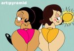  ass_to_ass beach big_ass carlota_casagrande latina looking_back pyramid_(artist) smile swimsuit the_loud_house thicc_qt voluptuous yuri 