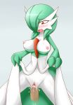 big_breasts blush chest_jewel creatures_(company) game_freak gardevoir gen_3_pokemon green_hair hair_over_one_eye nintendo pokemon pokemon_(anime) pokemon_(creature) pokemon_(game) pokemon_(species) pokephilia red_eyes simight vaginal