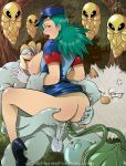  anal ass big_ass big_breasts blue_hair breasts bulbasaur cum cum_inside cum_trail double_penetration female_human gangbang gloves green_hair group_sex hair high_heels huge_breasts huge_penis human/pokemon junsaa_(pokemon) kakuna lipstick long_hair looking_back machamp nipples oc-9 orgasm outdoors outside penis pokemon police primeape red_eyes sex skirt_lift spread_legs surprise tentacle threesome uniform vaginal 