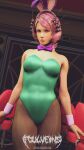 1girl alisa_bosconovitch alluring android breasts bunnysuit foulveins namco pink_hair tekken tekken_6 tekken_7 tekken_tag_tournament_2 voluptuous