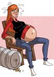 alcohol axel-rosered ben_10:_alien_force ben_10:_ultimate_alien gwen_tennyson long_hair navel pregnant