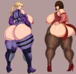 2_girls 9will6 alternate_ass_size alternate_body_type alternate_breast_size anna_williams ass ass_focus big_ass big_breasts big_breasts blonde_hair bob_cut bottomless breasts brown_hair clothed clothed_female curvy female_focus female_only fishnet fishnet_legwear fishnets high_heels high_res high_res huge_ass huge_breasts large_ass lipstick long_hair looking_at_viewer looking_back makeup mature mature_female muscular muscular_female nina_williams partially_clothed pinup plump short_hair sisters stockings tagme tekken thick_thighs venus_body video_game_character video_game_franchise voluptuous