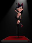  darkstar disney pixar small_breasts strip stripper_pole teen the_incredibles violet_parr 